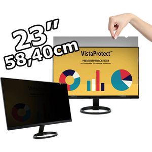 VistaProtect Blickschutzfilter Premium, VISTA230M, für 23 Zoll / 16:9 Monitore, mit Blaulichtfilter