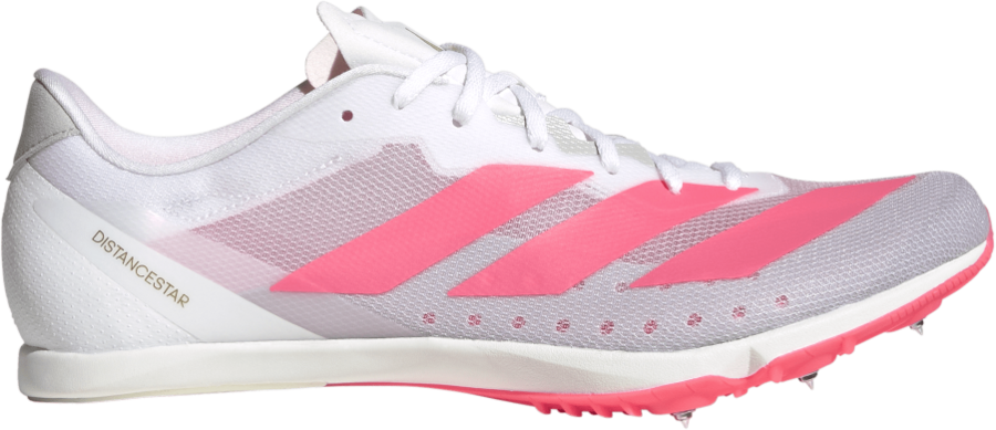 Adidas Distancestar Unisex Leichtathletik-Schuhe Ftwr White/Solar Turbo/Gold Met. 44