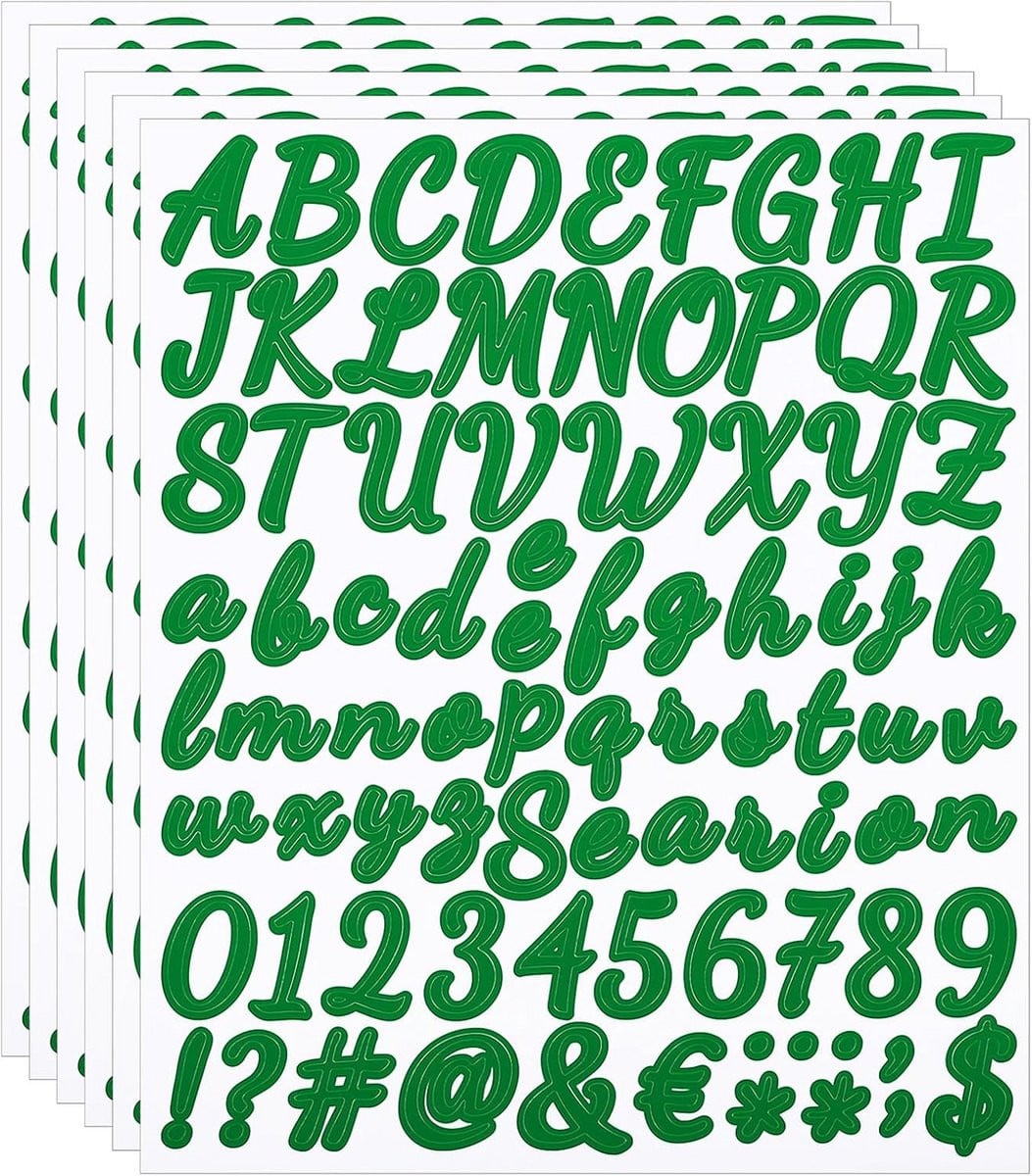 Zelfklevende Vinyl Letter- en Cijferstickers voor Decoratie en Knutselen