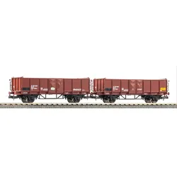 PIKO 28327 H0 2er Set Offener Güterwagen mit Graffiti, FS, Ep. V