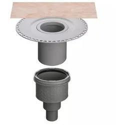 Schlüter Systems KERDI-DRAIN-KDBV Ablaufset zur vertikalen Punktentwässerung, DN50 Variante B PP (Polypropylen)