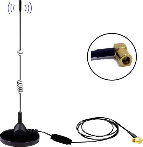 Albrecht MAG31 DAB+ Magnetfußantenne mit Verstärker Antennenkabel-Länge: 3m