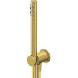 Steinberg Serie 340 Handbrausegarnitur 3401670BG mit Metall-Stabhandbrause, Brauseschlauch 1500mm, Brushed Gold