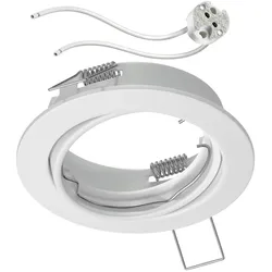ledscom.de Decken-Einbaurahmen FERE Einbaurahmen weiß schwenkbar (LED/Halogen/MR16/50mm) inkl. GU5.3 Fassung