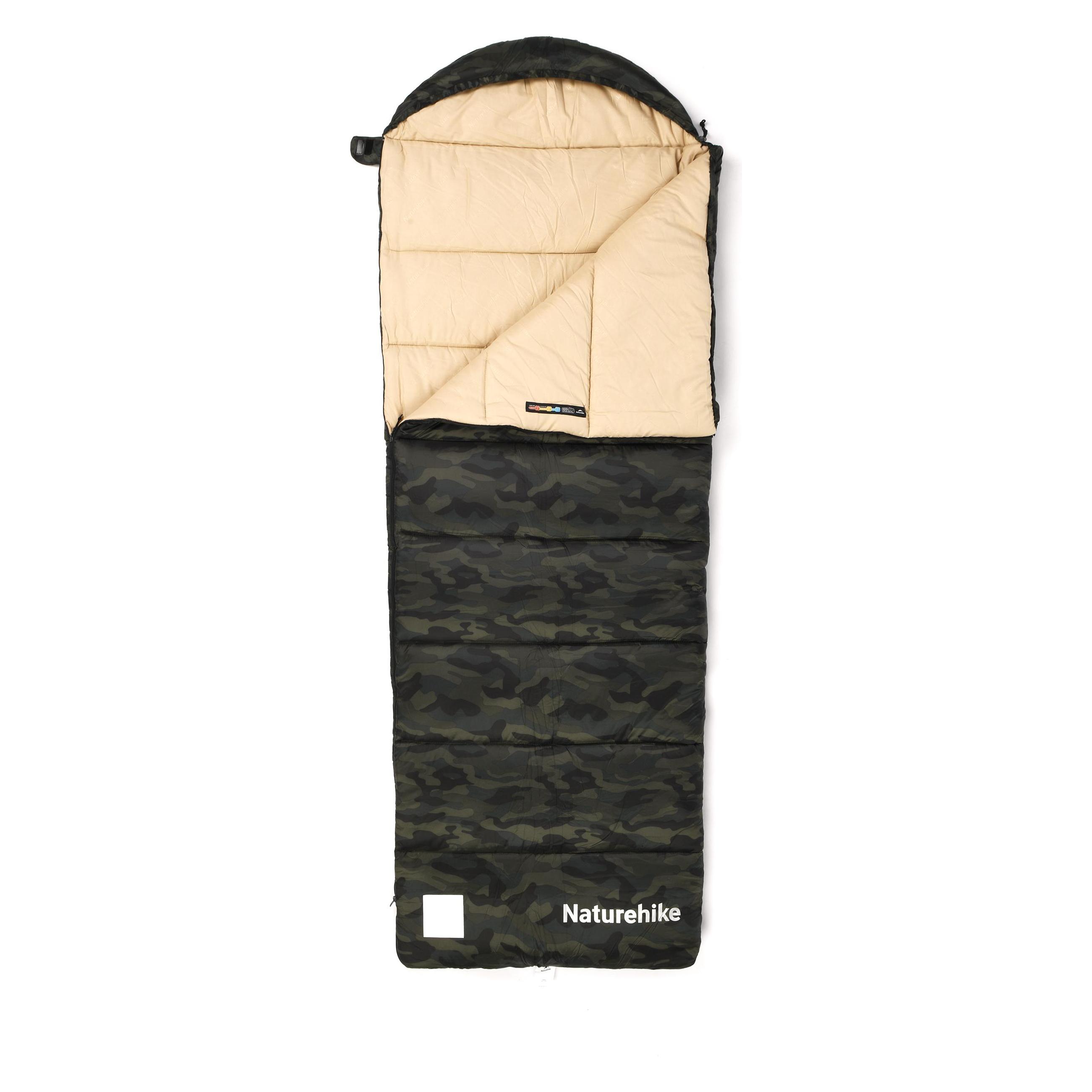 Naturehike Warmy square with hat warming cotton sleeping bag M300/Grey/left (CNK2350WS023-M300/Grey/left)