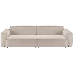 KAWOLA Sofa SAMU 3-Sitzer Feincord beige