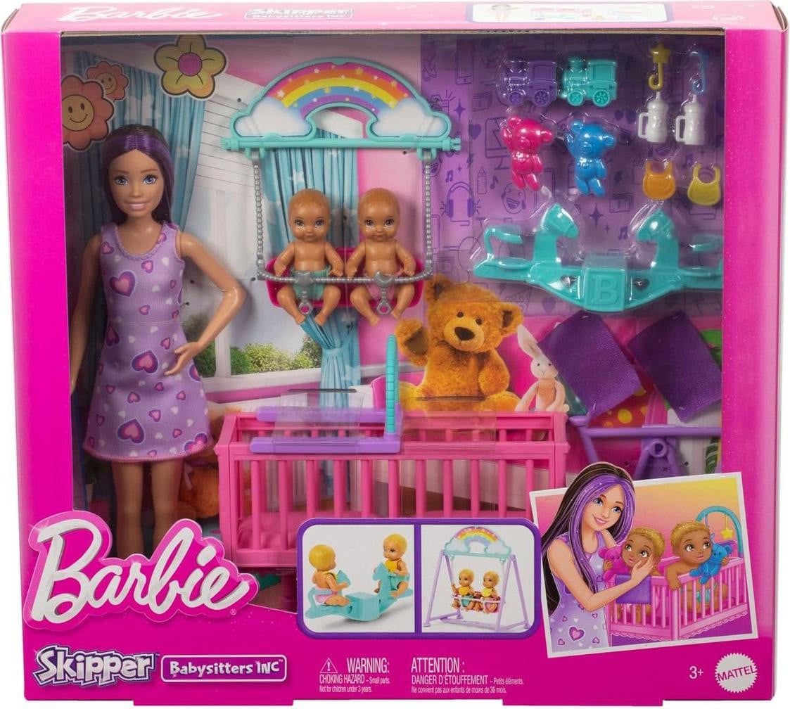 Mattel Barbie Twins' Room Skipper Playset met baby en accessoires