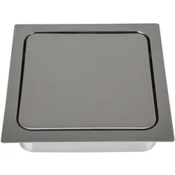 Sugatsune Mehrzweckklappe mit Dämpfer, Abfalleimer, Silber