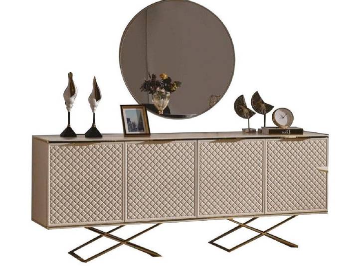 JVmoebel Sideboard Esszimmermöbel Set aus Holz mit modernem Spiegel (2 St., 1x Sideboard + 1x Spiegel), Made in Europa