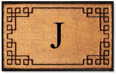 A1 Home Collections Natural Coir & Rubber Door Mat, Heavy Duty, Dirt Trapping, Thick & Durable Outdoor Entry Mat