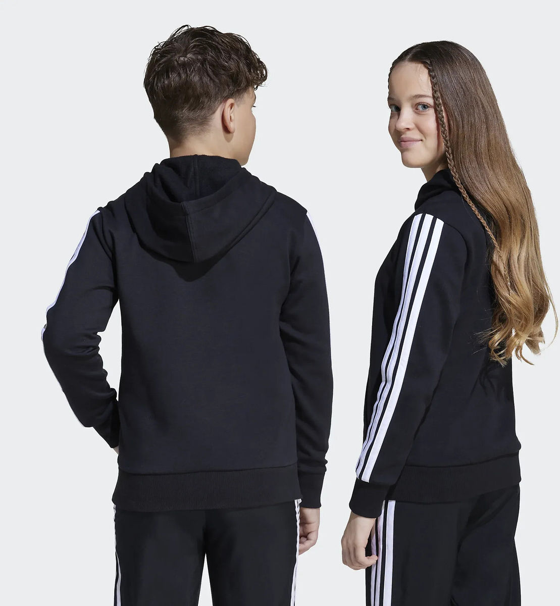 adidas Performance Sweat à capuche en molleton gratté, 3 bandes, ESSENTIALS