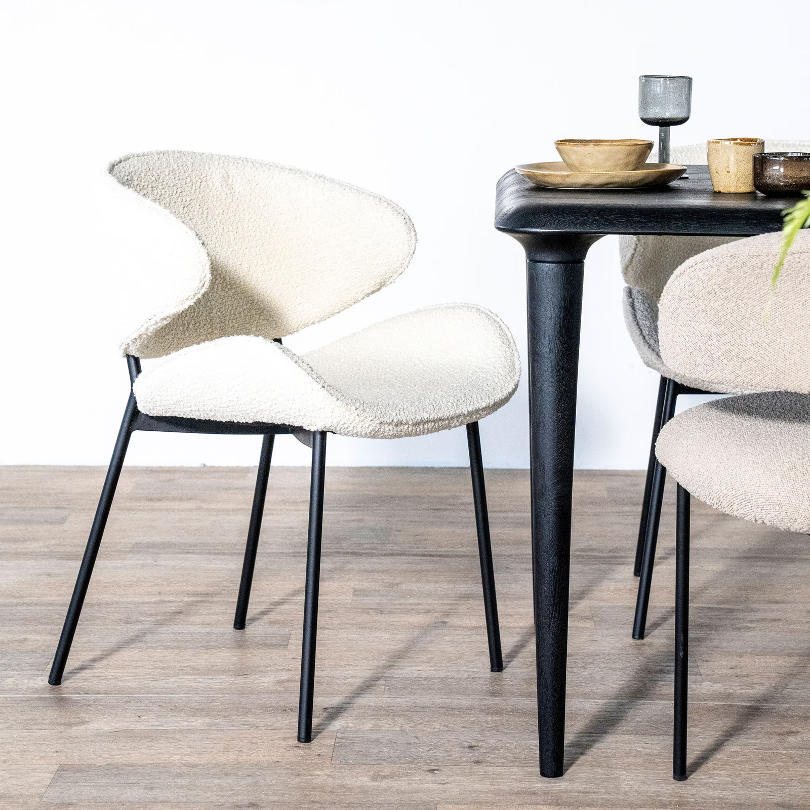 Eleonora Eetkamerstoel Tess Bouclé - Beige