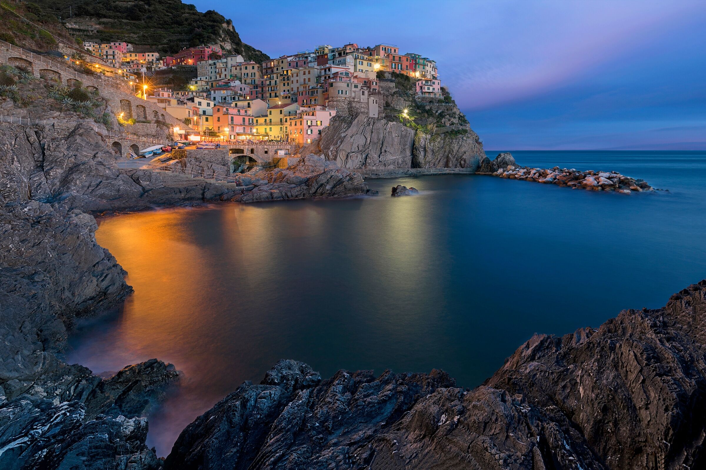 Fototapete PAPERMOON "Photo-Art RENEE DOYLE, MANAROLA-LEBENSSTIL", bunt, B:1,5m L:1,11m, Vlies, Tapeten, Fototapete