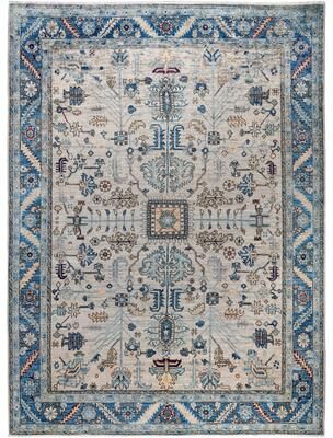 Overton "Serapi One-of-a-Kind Hand-Knotted Area Rug - Gray - 8' 10"" x 11' 9"""