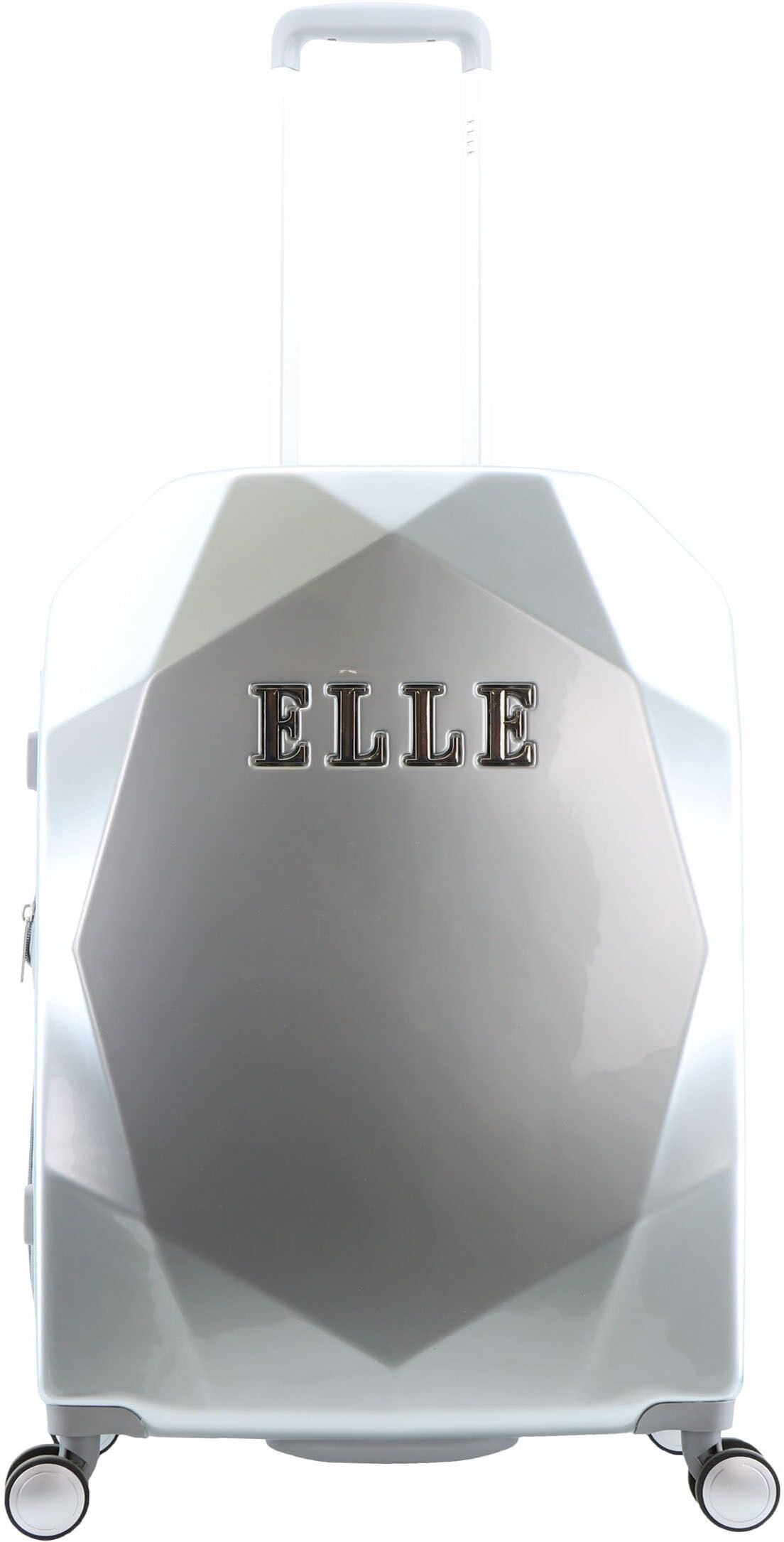 Koffer ELLE "ELLE", Gr. B/H/T: 3,5cm x 67cm x 28cm, silber (silberfarben), unifarben, Koffer, mit vollständig gefüttertem Innenraum