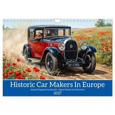 Historic Car Makers In Europe (Wall Calendar 2027 DIN A4 landscape), CALVENDO 12 Month Wall Calendar