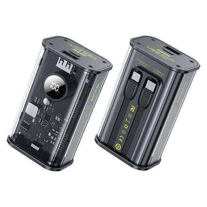 Wekome Power bank Fast Charning with inte (10000 mAh, 20 W, 37 Wh) (WK-WP-345_BLACK)