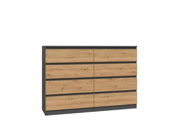 COMMODE MALWA M8 140 - Anthracite / Chêne artisan
