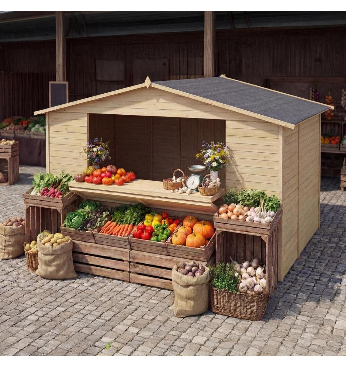 Kiosk-Handelshaus 9.42m2 - 3.11x3.03m - 19mm