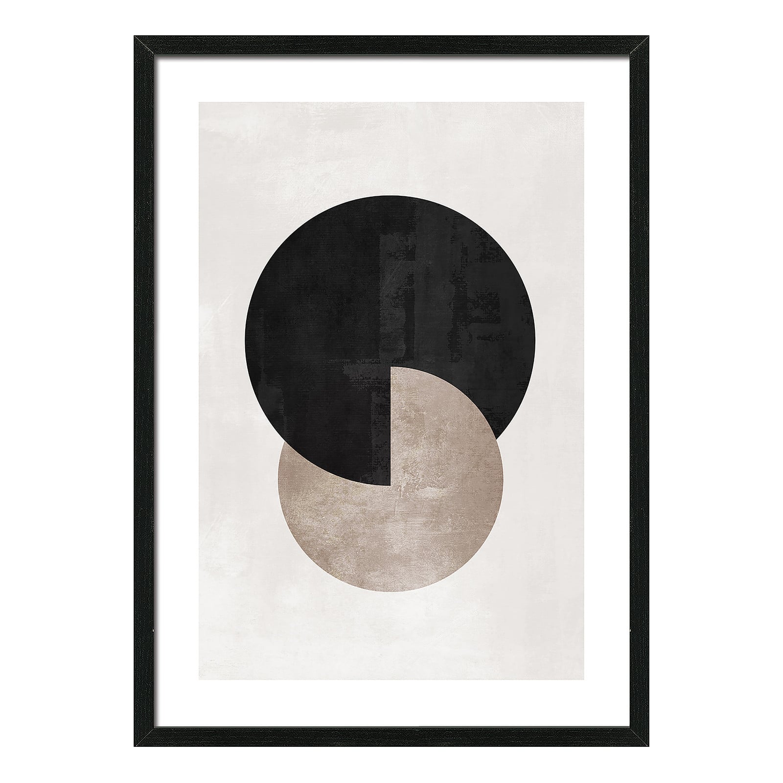 home24 Minimal-black II Glas Lijst, Grijs/Zwart, B/D/H: 55 x 75 x 3 cm