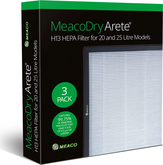 Meaco Dry Arete One H13 HEPA-Filter 20L / 25L, 3 Stück (für Dry Arete One 20L und 25L Luftentfeuchter)