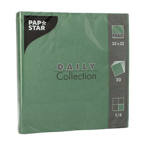 PAPSTAR Servietten Daily Collection grün 2-lagig 16,0 x 16,0 cm 20 St.