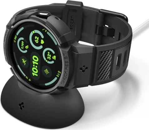 Spigen Rugged Armor Pro + Stand Google Pixel Watch 4 45 mm Matte Black