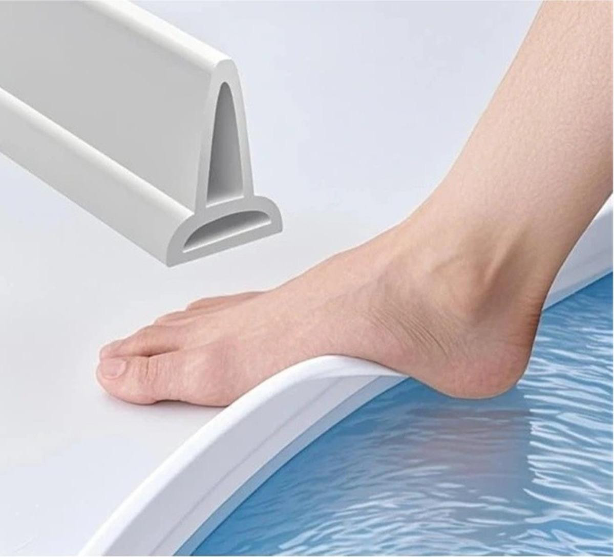 INF Zelfklevende Douche Drempel Waterkering met Vochtbestendige Afdichtstrip 1m