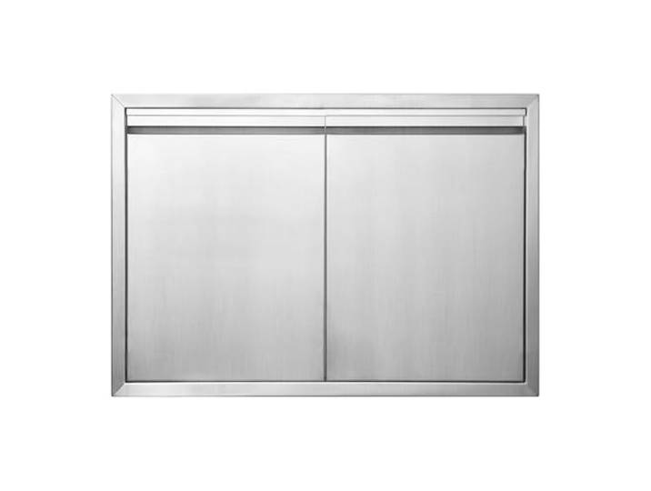 Jie Jin Doppel-Outdoor-Küchentür 78,7 cm B × 61 cm H, BBQ-Zugangstür 304 Edelstahl für Innen- und Außenbereich, Küchenschrank, Grillinsel 31 x24