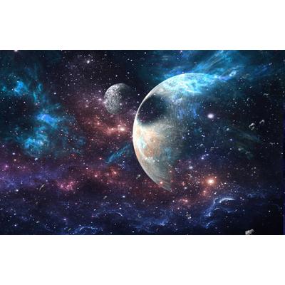 Fototapete PAPERMOON "WELTALL SPACE ERDE PLANET", bunt, B:3m L:2,23m, Vlies, Tapeten