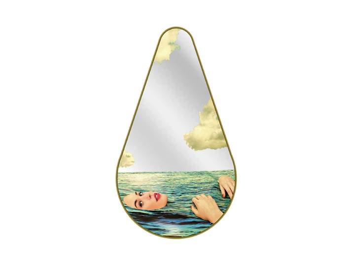 Design Wandspiegel „Toiletpaper Seagirl“ Multicolor 45 x 80.5 cm Seletti
