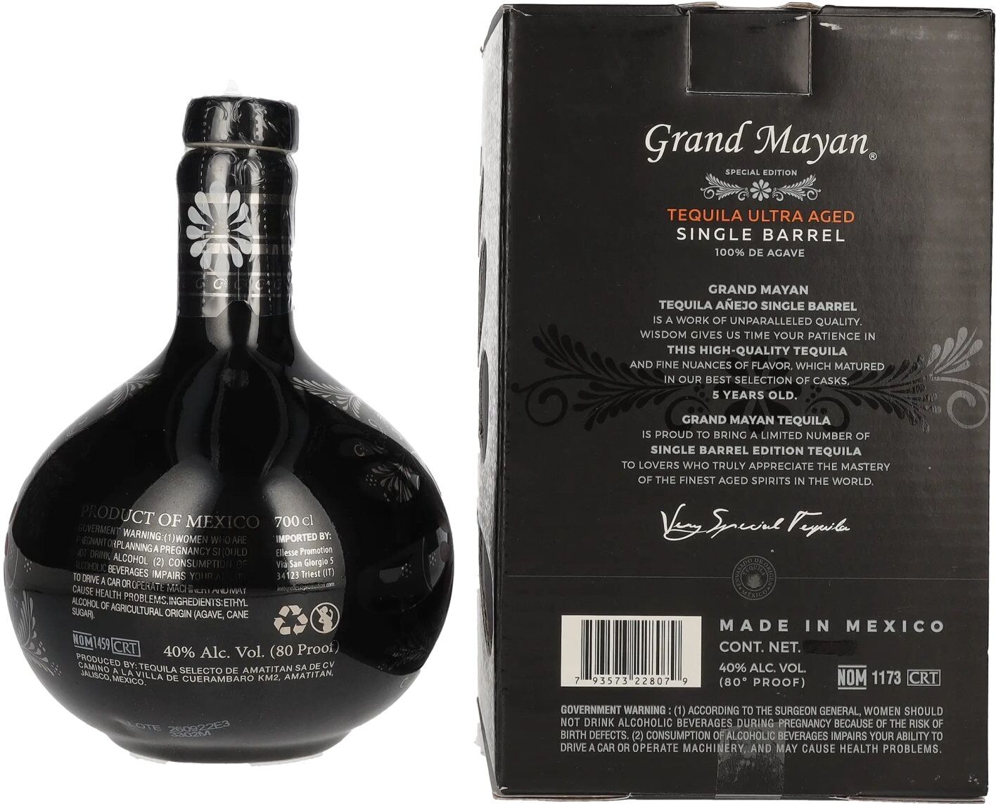 Grand Mayan Tequila Grand Mayan ULTRA AGED Single Barrel Tequila 100% de Agave 40% Vol. 0,7l in Geschenkbox