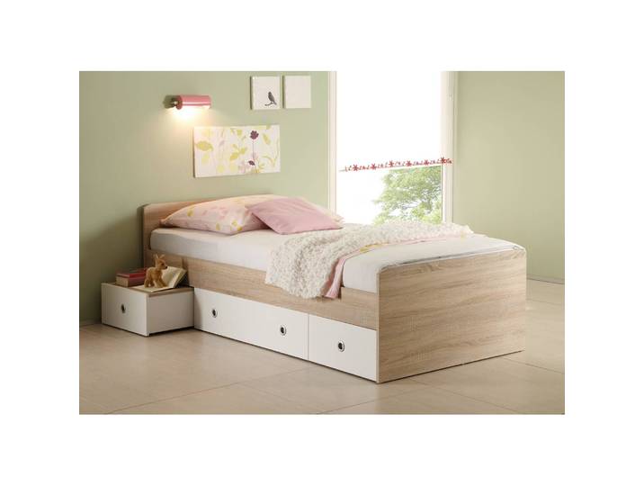 Kinderbett Wiki 90 x 200cm Weiß/Beige
