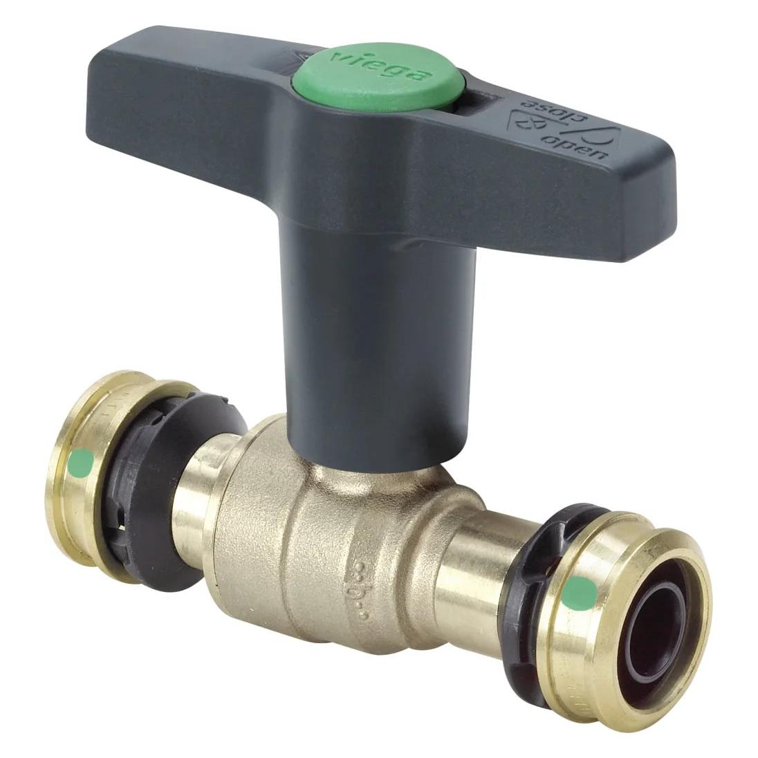 Viega Raxofix Easytop-Kugelhahn, Ventilkörper aus Siliziumbronze, 25 mm Raxofix-Druckanschluss, T-Gr (746636)