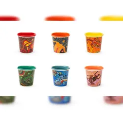 Excelsa Set Von 6 Espressotassen Aboriginal Porzellan 9 Cl Bunt