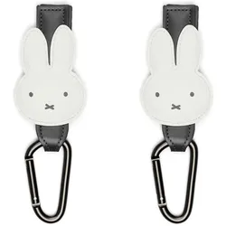 Dooky, Kinderwagen Zubehör, Kinderwagenhaken Small Miffy 2er Set, Schwarz