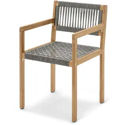 Tchibo - Dining-Stuhl mit Textilgeflecht - 50x53x80cm - grau -