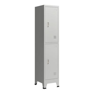 Helloshop26 - Büroschrank Aufbewahrungsschrank für Büro Werkstatt Schlafzimmer Metallstahl mit 2 lackierten Stahltüren 180 x 38 x 03_0006346