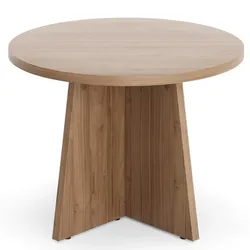 COUCHTISCH Aurora 58 cm, rund Wohnzimmertisch mit modernem Design, Nussbaum