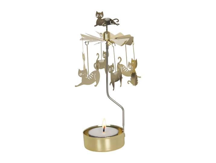Pluto Design Kattenfamilie waxinelichtjeshouder Goud