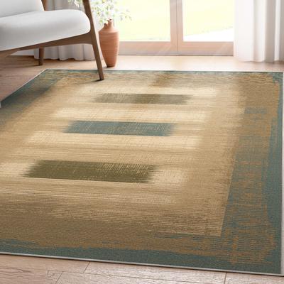 Well Woven Apollo Border Modern Abstract Flat-Weave Rug