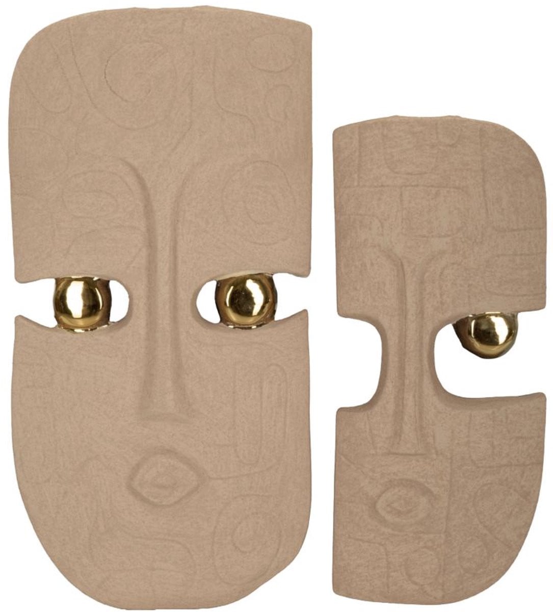 Wanddecoratie Dakar Set 2 stuks B/D/H: 20 x 6 x 40 cm