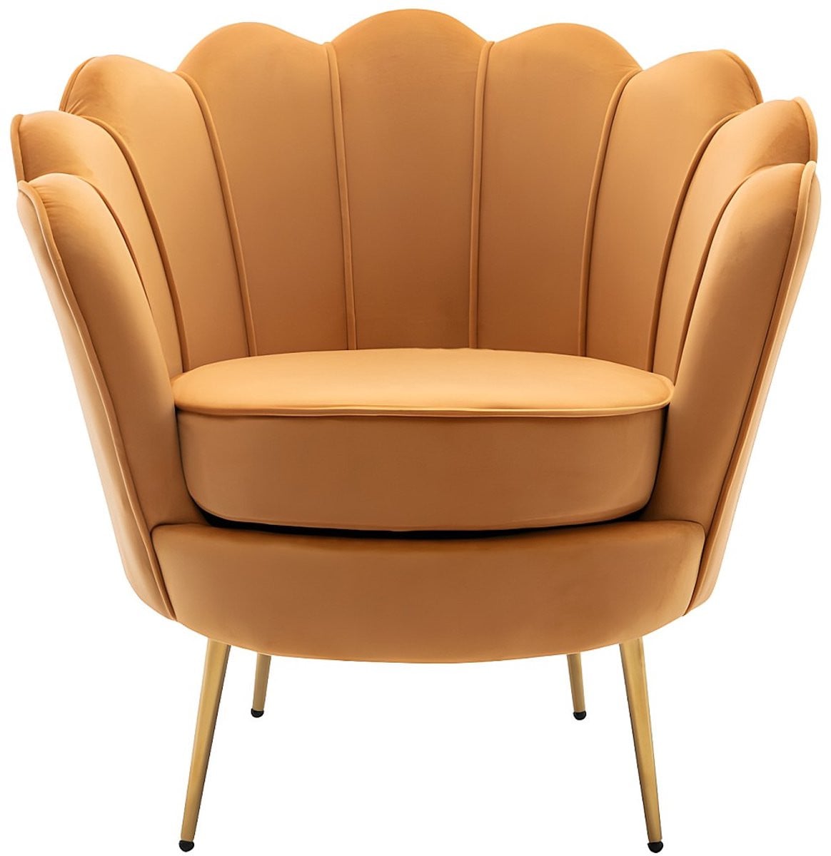 DANDELION Set van tweezitsbank en fauteuil van fluweel - Mosterdgeel