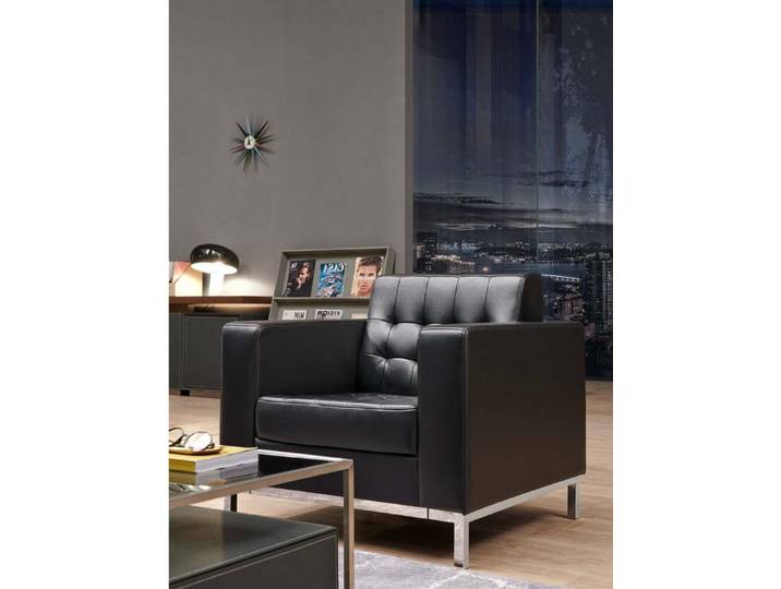 Xlmoebel Sessel XLMOEBEL Kunstleder-Sessel Grau - modern und komfortabel (1-St., Kunstleder-Sessel), Made in Europa