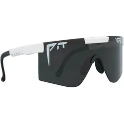 Pit Viper, Unisex, Sportbrille, The Miami Nights Original Polarized Smoke Wide (Weiss, Smoke), Mehrfarbig, Weiss, Schwarz