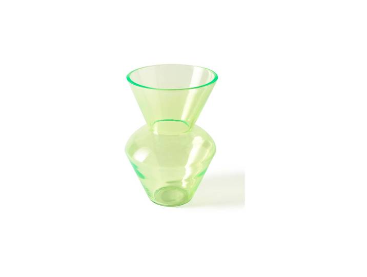 Vase en verre vert Fat Neck