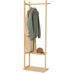 Tchibo - Kleiderständer mit Ablage - 64x35x175cm - naturfarben -