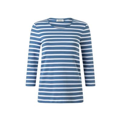 Langarmshirt MAERZ MUENCHEN "Maerz Muenchen 119101 Langarmshirt Damen Bekleidung", Damen, Gr. 44, blau, 95% Baumwolle, 5% Elasthan, Shirts Langarmshirt