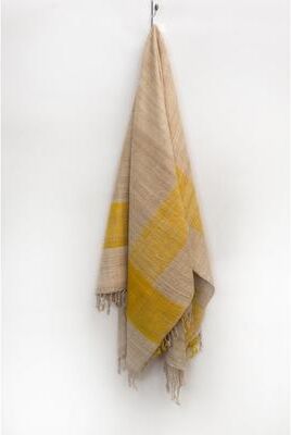 FRAMED HUES "Handmade Luxury Throw   100% Cruelty-free Silk   Handwoven   Fringed   50""x70"""