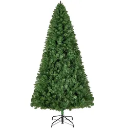 VEVOR Weihnachtsbaum künstlich, 2,2 m Tannenbaum, Christbaum, Naturgetreu, mit 1346 Zweigspitzen und stabilem Metallständer für die Dekoration von Zuhause, Partys und Büros
